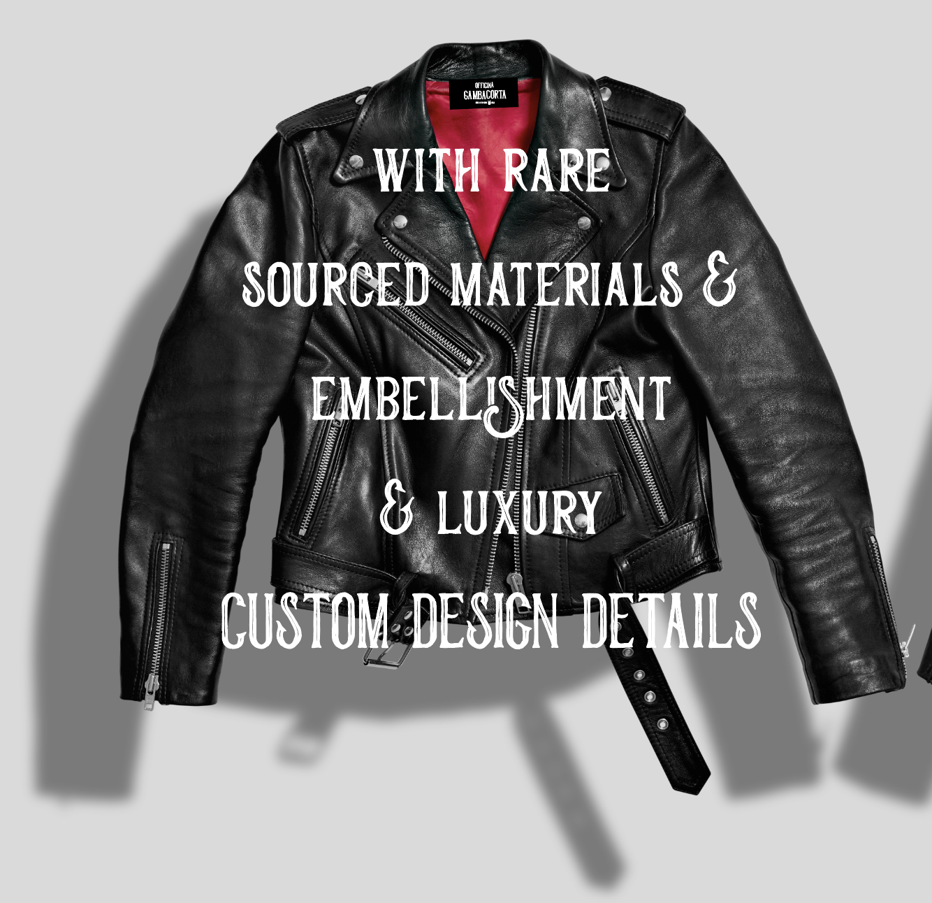 Leather jacket with RARE embellishments/trims/embroidery/etc & custom design details (Copy)