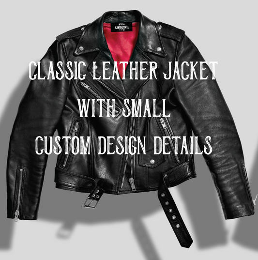 Classic leather jacket with custom details