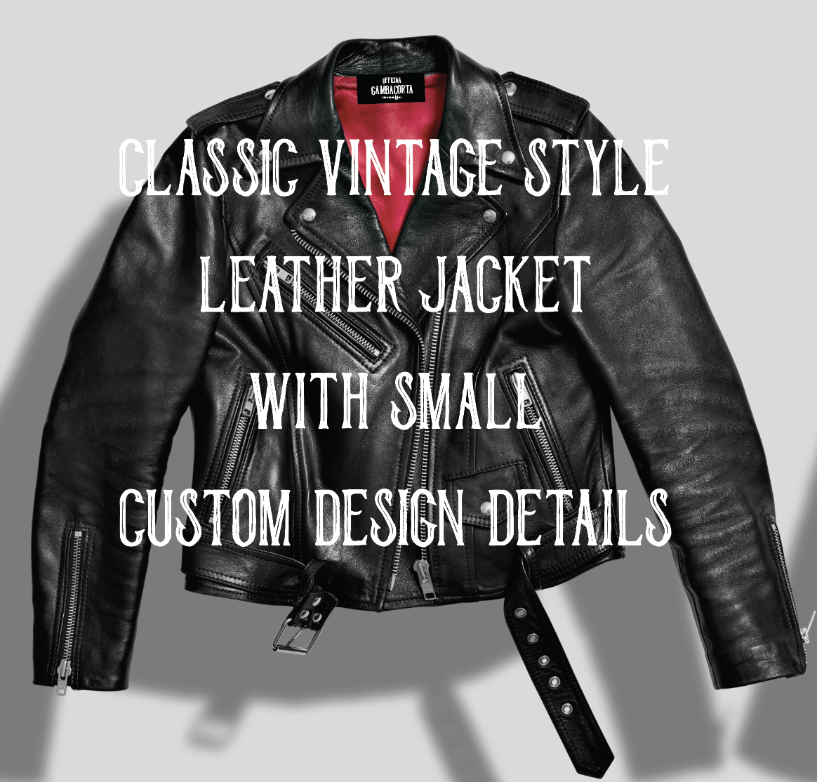 Classic VINTAGE leather jacket with custom details